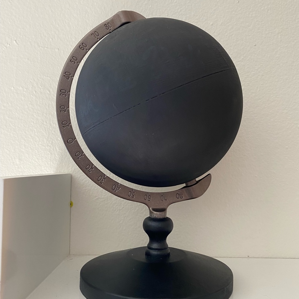 Chalkboard Matte Black Globe